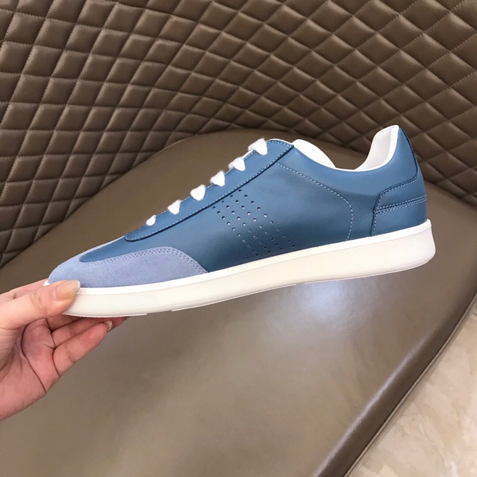 DIOR B01 SNEAKER BLUE SMOOTH CALFSKIN AND SUEDE WITH DIOR AND SHAWN SIGNATURE