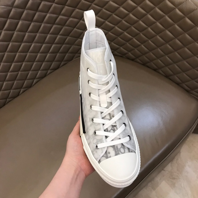 DIOR B23 high top white oblique canvas