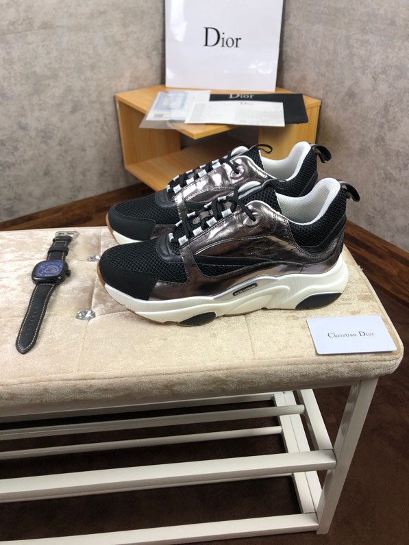 Dior B22 Blue Technical Mesh Silver