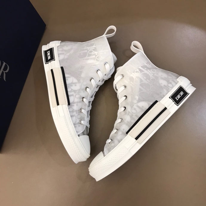 DIOR B23 high top white oblique canvas