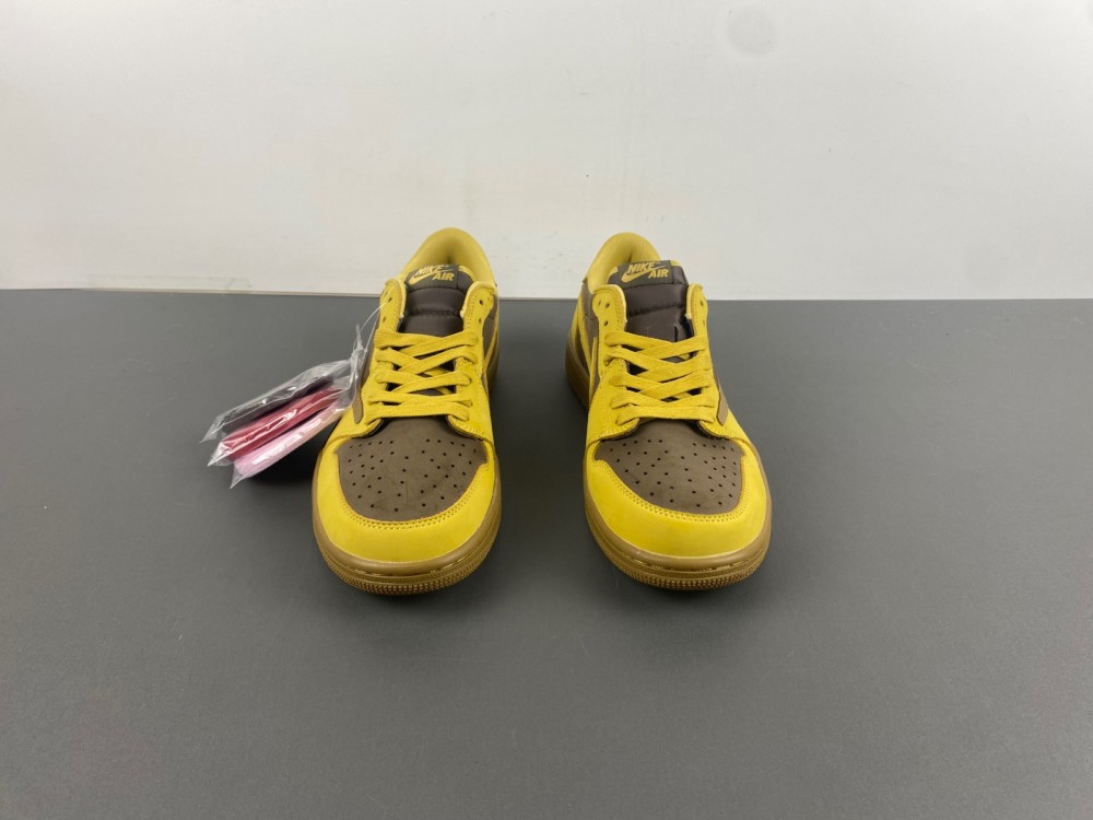 Jordan 1 Travis Scott x Air Jordan Yellow card, low hanging，DM7866-665