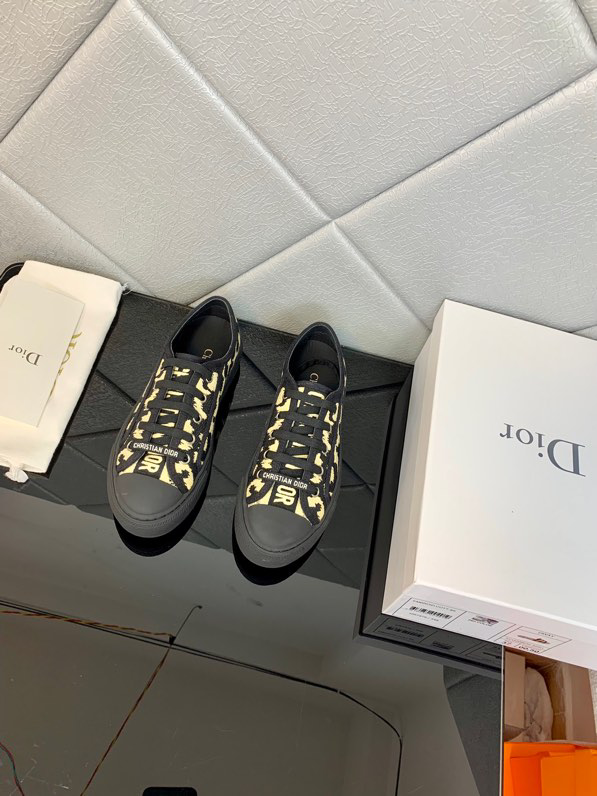 DIOR Canvas Animal Print Sneakers