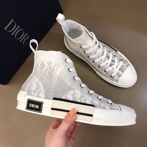 DIOR B23 high top white oblique canvas