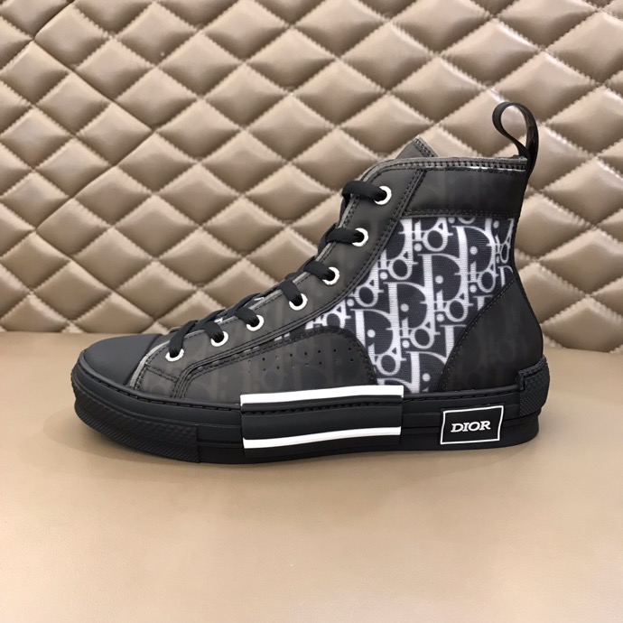 Dior B23 High Top Canvas Oblique Black