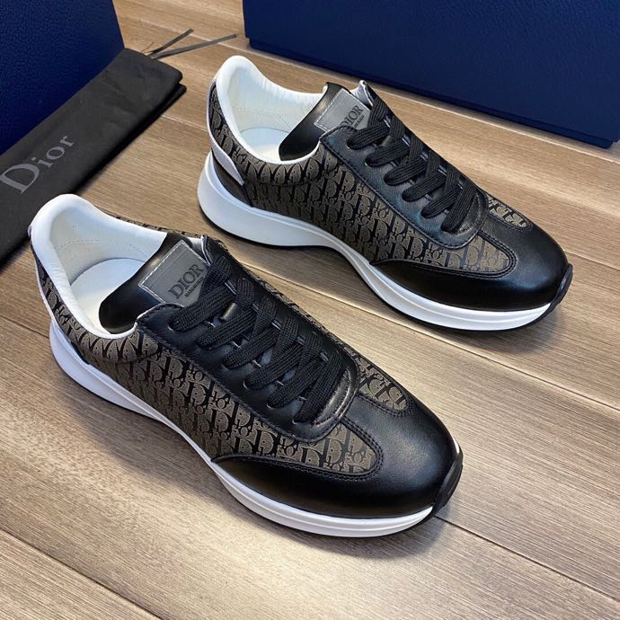 Dior B25 Sneaker Runner Black Gaey Oblique Leather High quatily Calfskin Unboxing