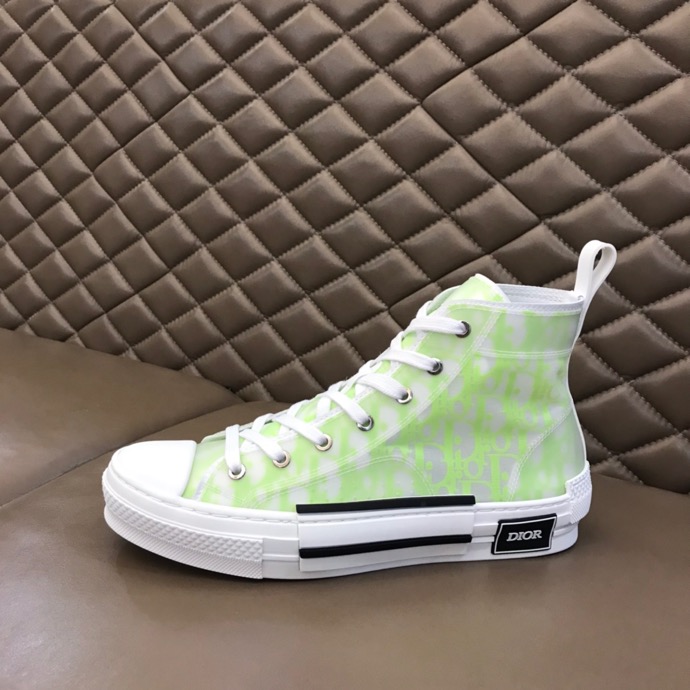 DIR B23 White and Yellow HIGH-TOP SNEAKER