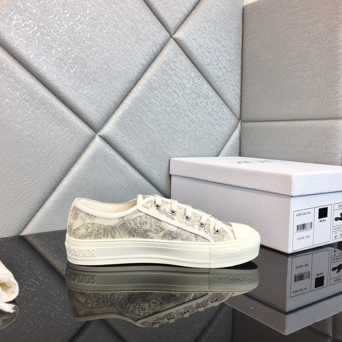 Dior Women Walk N Dior Sneaker White Macrame Embroidered Cotton