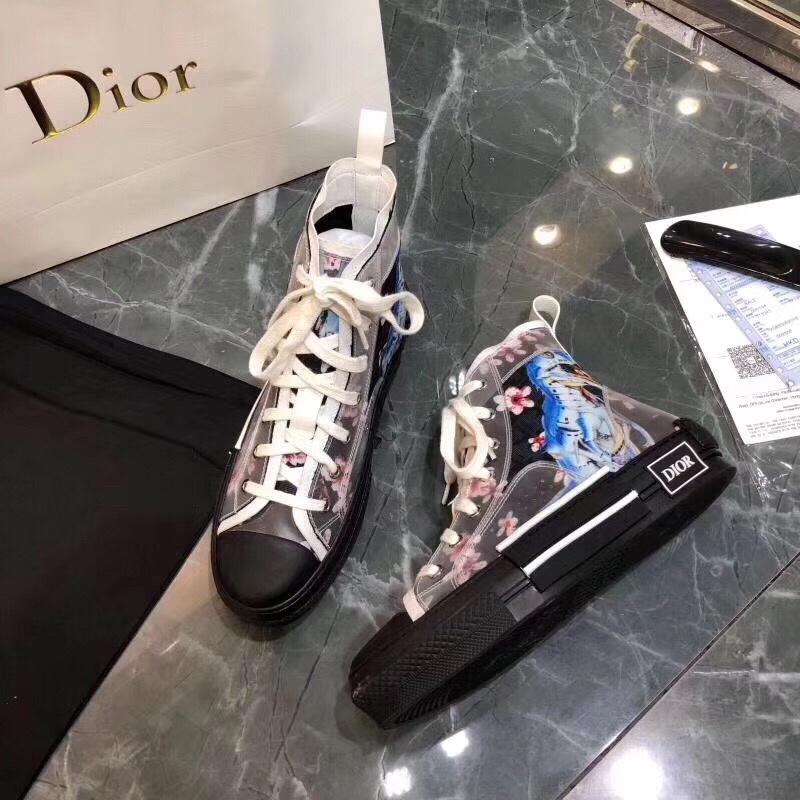 Dior x Sorayama - Robot Print B23 Monogram Sneakers (Black)