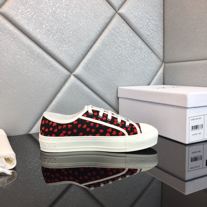 Christian Dior Walk'N'Dior 'Pop Heart' Canvas Sneaker Deep Blue Red