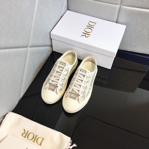 Dior Women Walk N Dior Sneaker White Macrame Embroidered Cotton