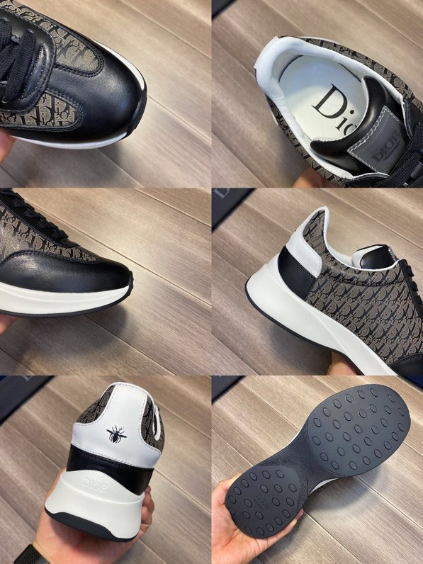 Dior B25 Sneaker Runner Black Gaey Oblique Leather High quatily Calfskin Unboxing