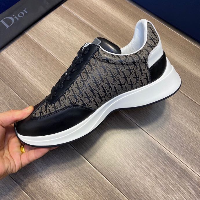 Dior B25 Sneaker Runner Black Gaey Oblique Leather High quatily Calfskin Unboxing