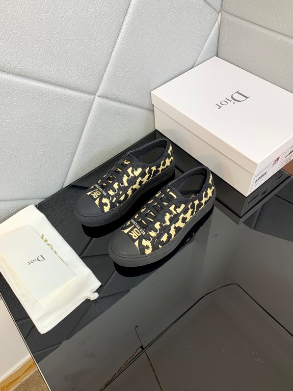 DIOR Canvas Animal Print Sneakers