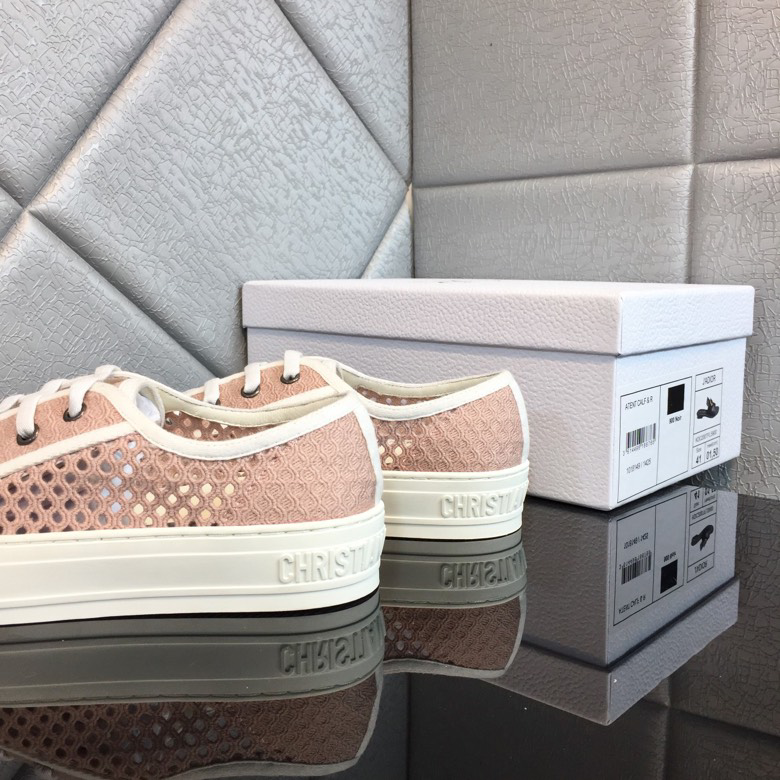 DIOR - Walk'N'Dior Platform Sneaker Nude Dior Oblique Embroidered Cotton