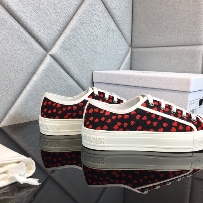 Christian Dior Walk'N'Dior 'Pop Heart' Canvas Sneaker Deep Blue Red