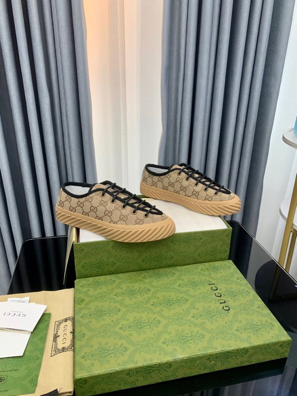 Gucci GG monogram low-top sneakers Brown