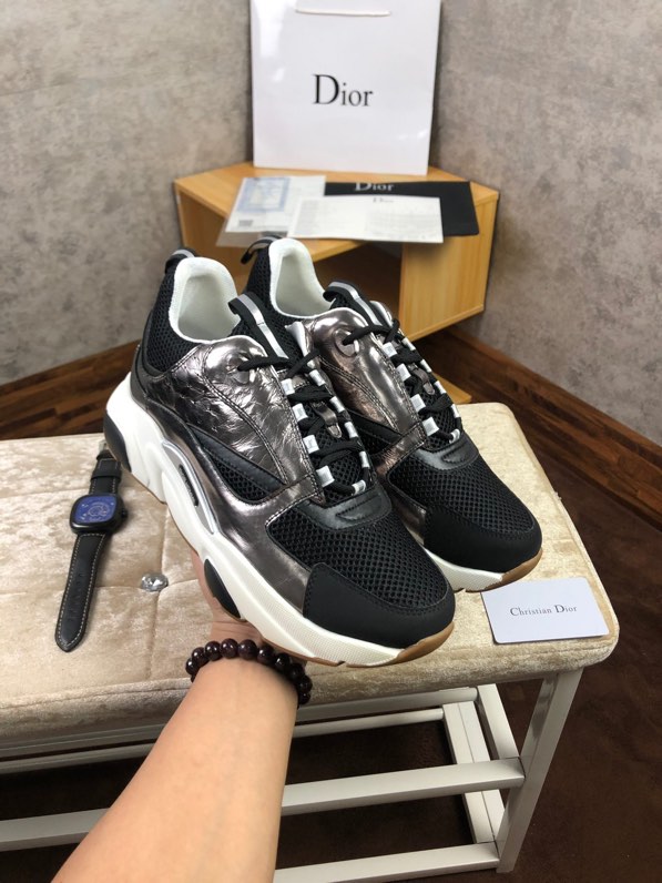 Dior B22 Blue Technical Mesh Silver