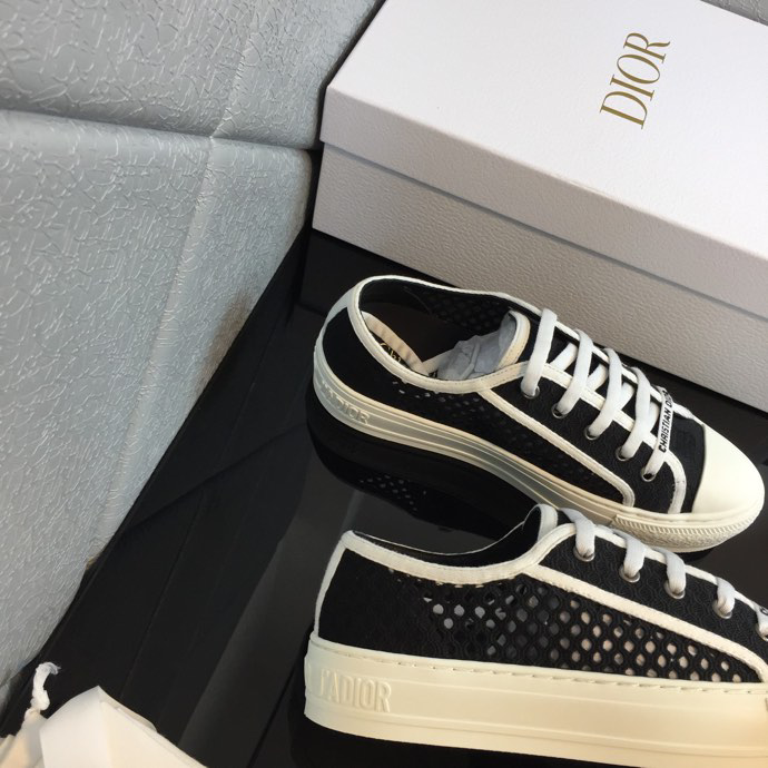 Walk'n'Dior Platform Sneaker Black Cotton Canvas | DIOR