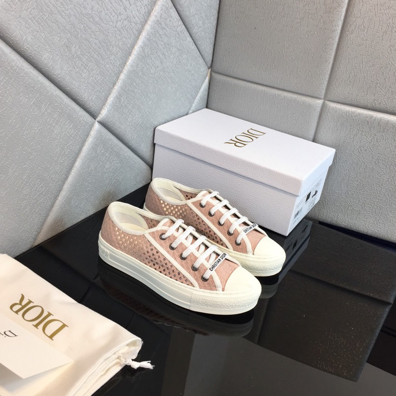 DIOR - Walk'N'Dior Platform Sneaker Nude Dior Oblique Embroidered Cotton