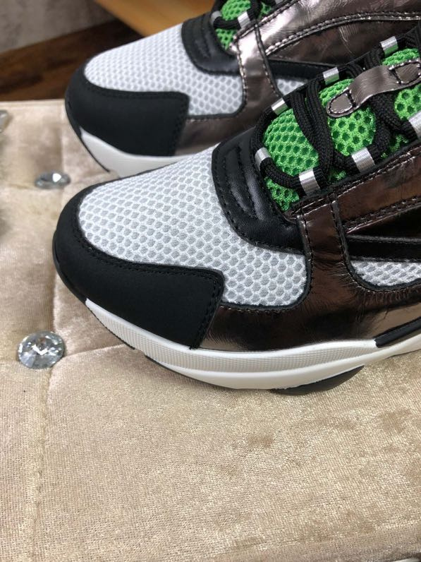 Dior Homme White and Green B22 Sneakers