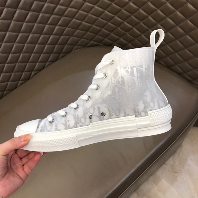 DIOR B23 high top white oblique canvas