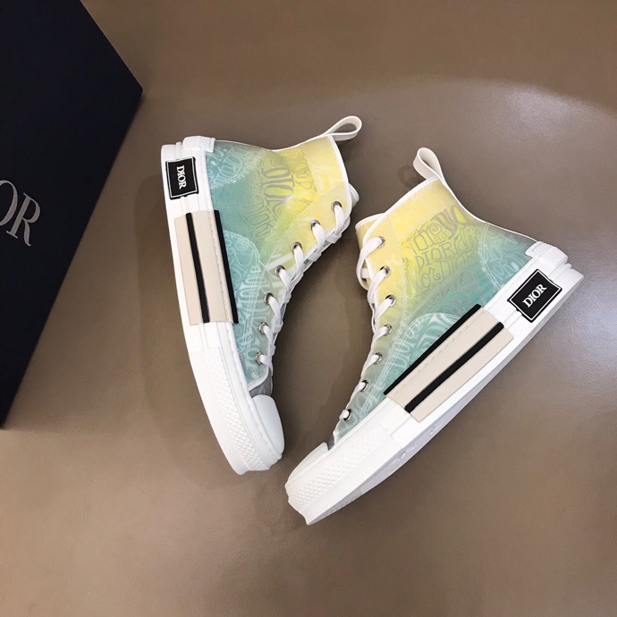 Dior MEN DIOR B23 'Dior and Shawn Print - Yellow Green' Sneakers