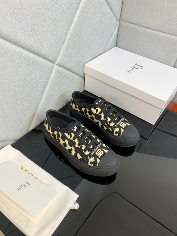 DIOR Canvas Animal Print Sneakers