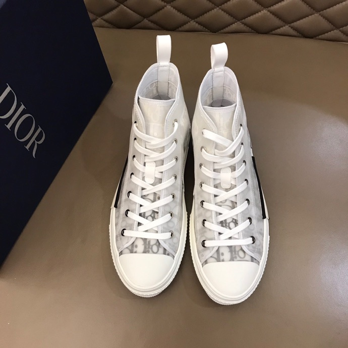 DIOR B23 high top white oblique canvas