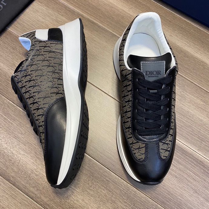 Dior B25 Sneaker Runner Black Gaey Oblique Leather High quatily Calfskin Unboxing