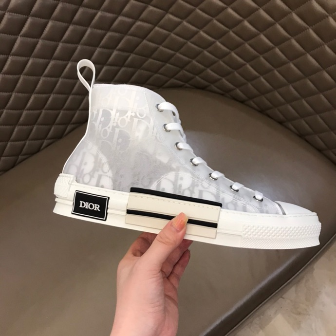 DIOR B23 high top white oblique canvas