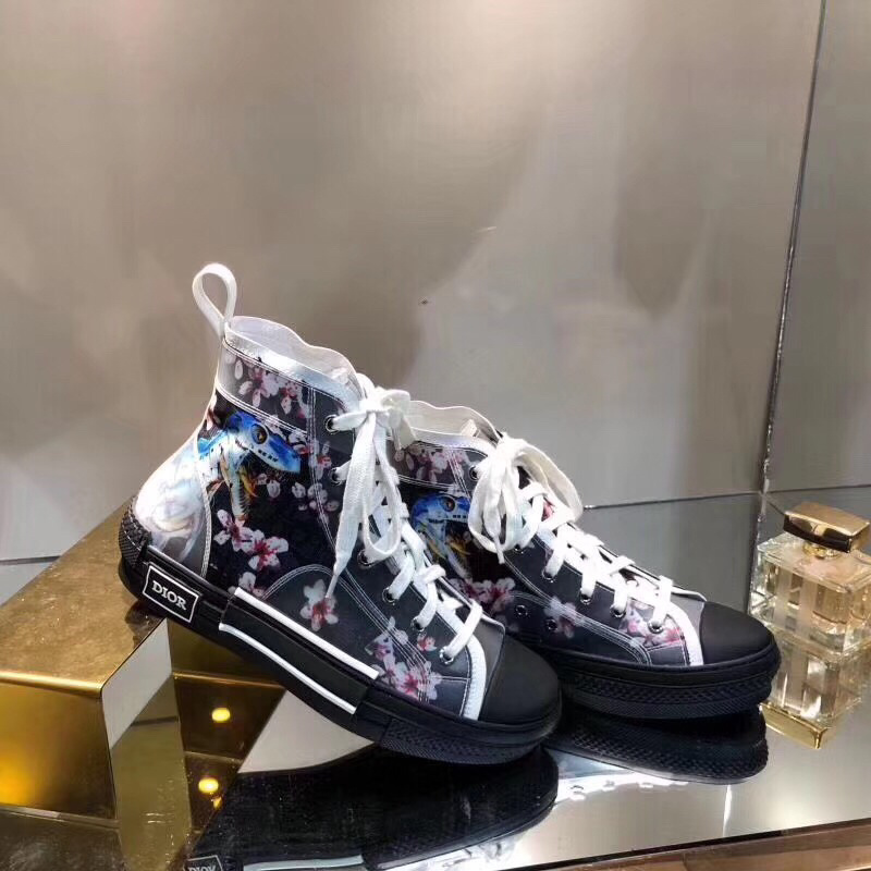 Dior x Sorayama - Robot Print B23 Monogram Sneakers (Black)