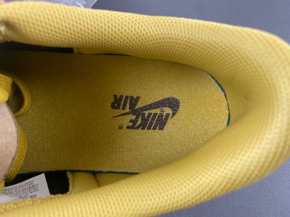 Jordan 1 Travis Scott x Air Jordan Yellow card, low hanging，DM7866-665