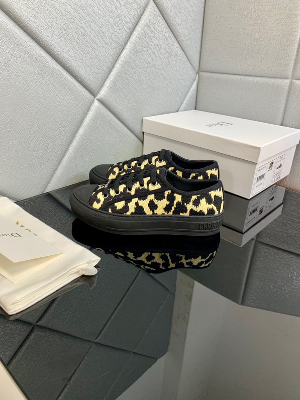 DIOR Canvas Animal Print Sneakers