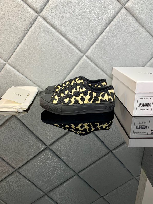 DIOR Canvas Animal Print Sneakers