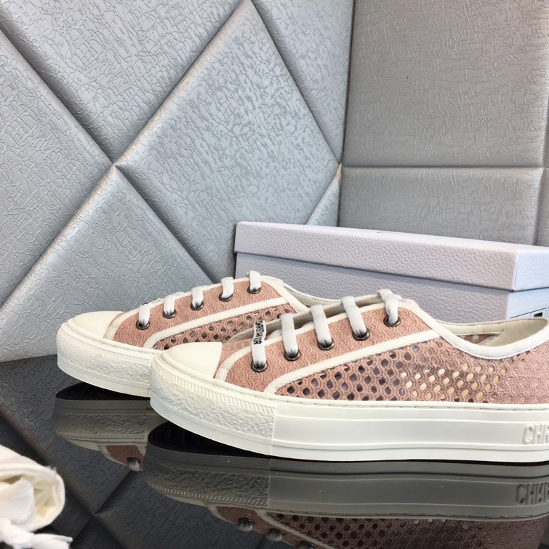 DIOR - Walk'N'Dior Platform Sneaker Nude Dior Oblique Embroidered Cotton