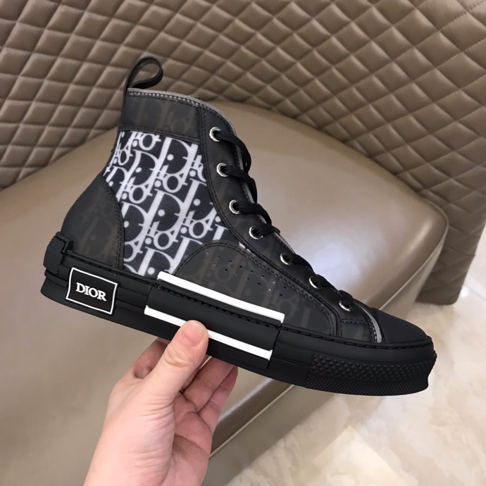 Dior B23 High Top Canvas Oblique Black