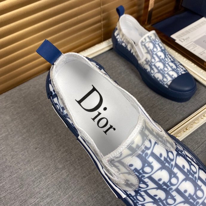 Dior Blue & White Oblique Lowtop B23 Sneakers