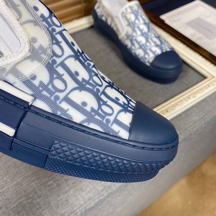 Dior Blue & White Oblique Lowtop B23 Sneakers