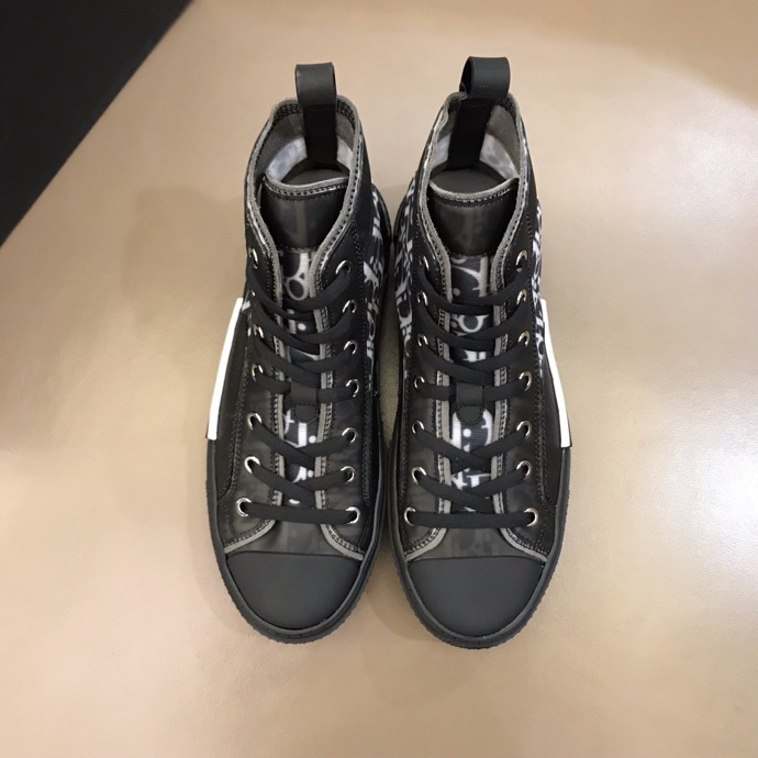 Dior B23 High Top Canvas Oblique Black