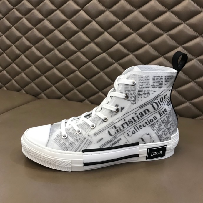 Dior 288689 B23 High Top Daniel Arsham Newspaper