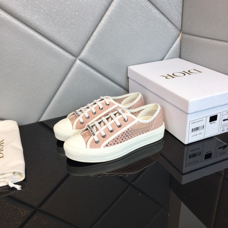 DIOR - Walk'N'Dior Platform Sneaker Nude Dior Oblique Embroidered Cotton