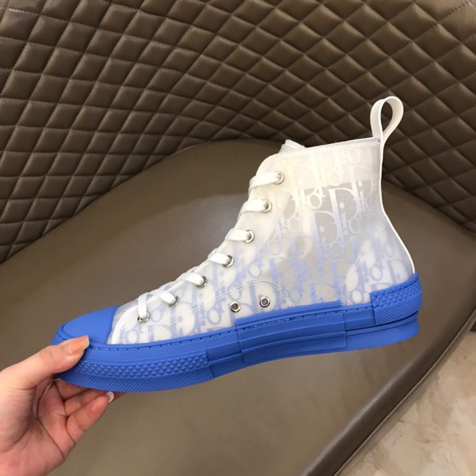 B23 HIGH-TOP SNEAKER WITH GRADIENT BLUE DIOR OBLIQUE CANVAS