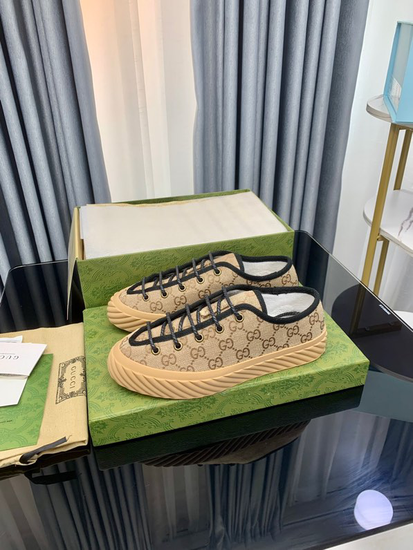 Gucci GG monogram low-top sneakers Brown
