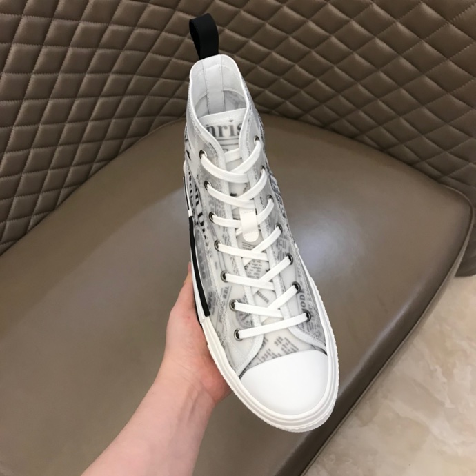 Dior 288689 B23 High Top Daniel Arsham Newspaper