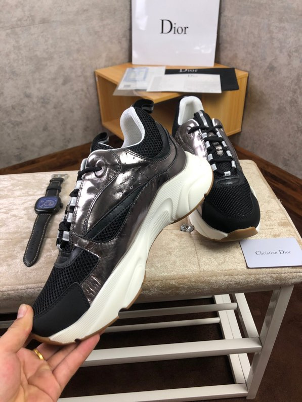 Dior B22 Blue Technical Mesh Silver