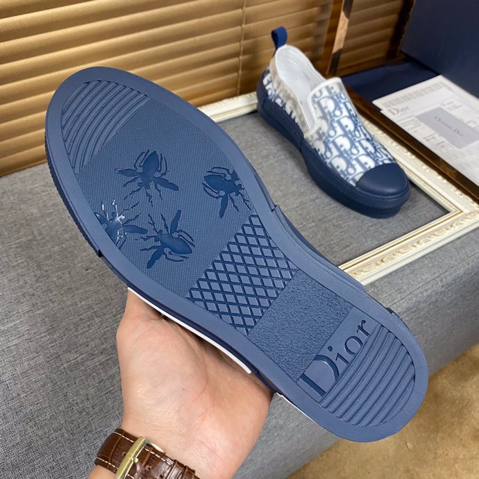 Dior Blue & White Oblique Lowtop B23 Sneakers