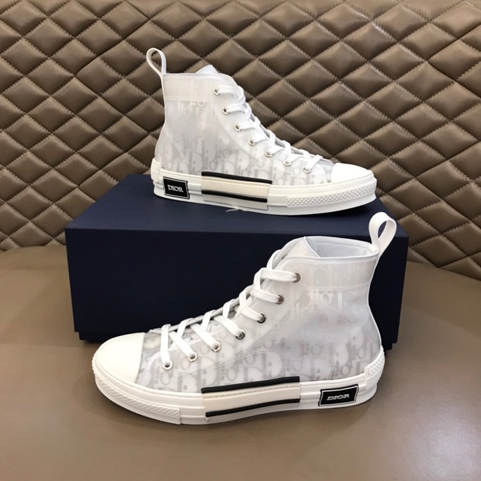 DIOR B23 high top white oblique canvas