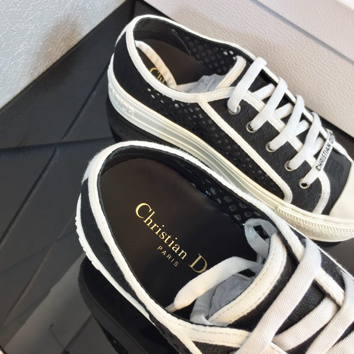 Walk'n'Dior Platform Sneaker Black Cotton Canvas | DIOR