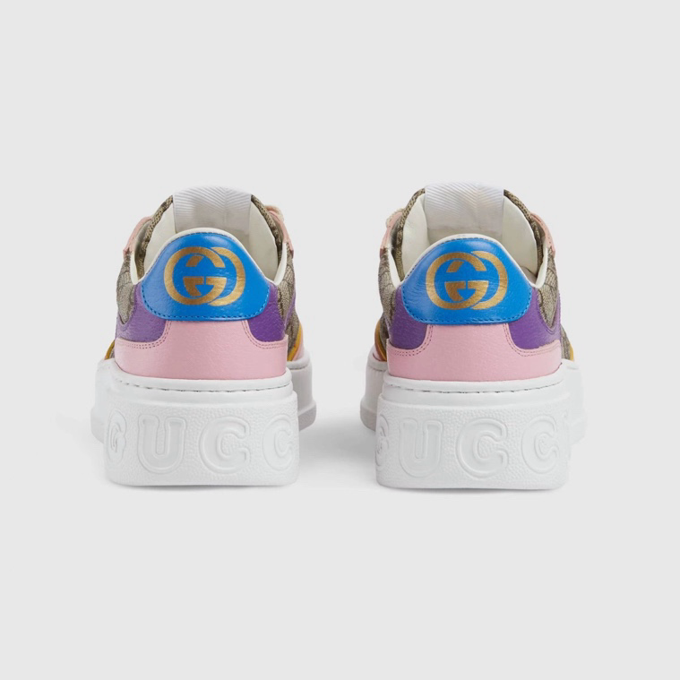 Gucci GG embossed sneakers Brown Pink