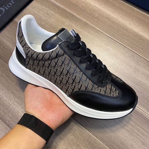 Dior B25 Sneaker Runner Black Gaey Oblique Leather High quatily Calfskin Unboxing